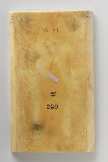 Wing, left (fragment of a diptych), 1 register, 1 arch across (plaquette; colonnettes) (Back)