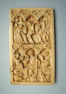 Wing, right (fragment of a diptych), 2 registers, 3 arches across (frise d'arcatures) (Front)