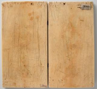 Diptych, 2 registers, 3 arches across (frise d'arcatures) (Back)