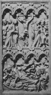 Writing tablets, 2 registers, 4 arches across (frise d'arcatures; tablettes à écrire); reused as a diptych (Tablet 2)