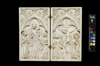 Diptych, 1 register, 1 arch across (plaquette) (Front)