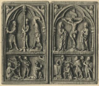 Diptych, 2 registers, 1 arch across (colonnettes) (Front)