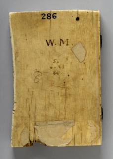Wing, right (fragment of a diptych), 1 register, 2 arches across (plaquette; frise d'arcatures) (Back)