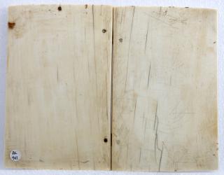 Diptych, 2 registers, 3 arches across (frise d'arcatures) (Back)