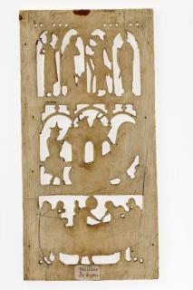 Openwork panel, 3 registers, bands of rosettes (plaque ajourée; décor de roses) (Back)
