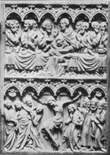 Diptych, 2 registers, 6 arches across (frise d'arcatures); known as the Ulpha Diptych (Wing, right)