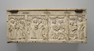 Casket with arches and quatrefoils (coffret; quatre-feuilles; frise d'arcatures) (Body, back)