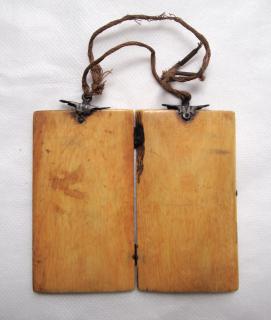 Diptych, 1 register, 1 arch across (plaquette) (Back)