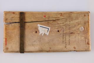 Lid (fragment of a casket), 2 registers, with quatrefoils (quatre-feuilles; coffret) (Back)