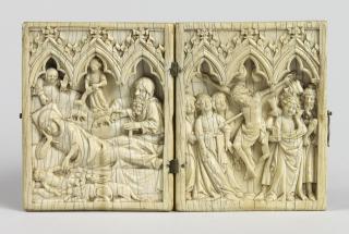 Diptych, 1 register, 3 arches across (Front)