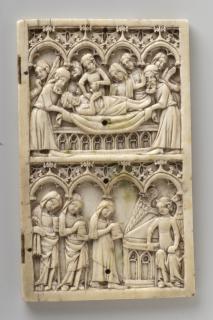 Wing, right (fragment of a diptych), 2 registers, 4 arches across (frise d'arcatures) (Front)