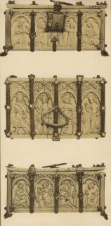 Casket (coffret; frise d'arcatures) (Body, front; lid; body, back)