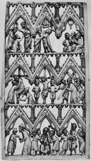 Openwork panel, 3 registers, 3 arches across (frise d'arcatures; plaque ajourée) (Front)