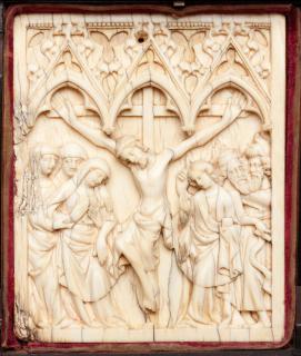 Panel (possibly a pax), 1 register, 3 arches across (frise d'arcatures; plaquette; baiser de paix) (Front)