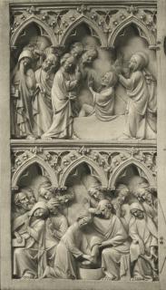 Diptych, 2 registers, 3 arches across (frise d'arcatures) (Wing, left)