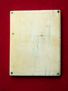 Wing, right (fragment of a diptych), 1 register, 3 arches across (plaquette; frise d'arcatures) (Back)