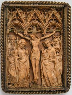 Openwork panel, 1 register, 3 arches across (plaque ajourée; frise d'arcatures); used as a pax (baiser de paix) (Front)