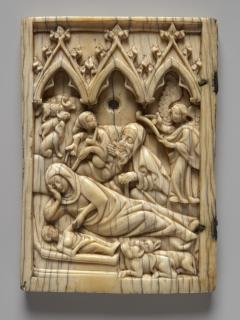 Wing, left (fragment of a diptych), 1 register, 3 arches across (plaquette; frise d'arcatures) (Front)