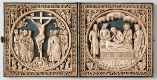 Openwork diptych with roundels (plaques ajourées) (Front)