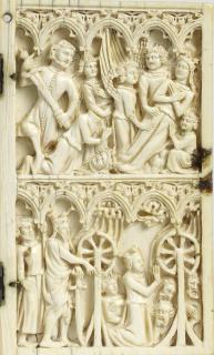 Diptych, 2 registers, 3 full and 2 half arches across (frise d'arcatures) (Wing, right)