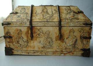 Casket with pitched lid (coffret); known as 'Arqueta de los Reyes' (Kings' Casket) (Back)