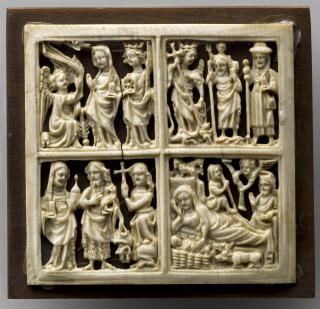 Openwork panel (plaquette ajourée), 2 registers (Front)