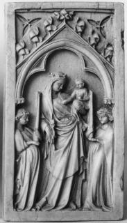 Diptych, 1 register, 1 arch across (plaquette) (Wing, left)