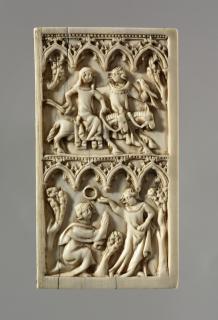 Writing tablets, 2 registers, 4 arches across (frise d'arcatures; tablettes à écrire) (Front)
