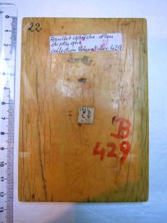 Wing, left (fragment of a diptych), 1 register, 3 arches across (plaquette; frise d'arcatures) (Back)