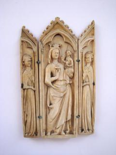 Gabled triptych, 1 register (colonnettes) (Front)