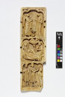 Panel (fragment of polyptych), 3 registers, 1 arch across (Front)