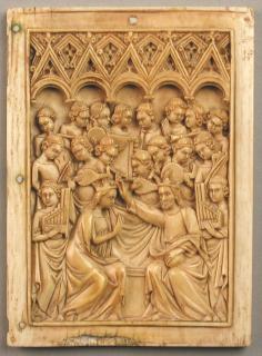 Wing, right (fragment of a diptych), 1 register, 5 arches across (plaquette, frise d'arcatures) (Front)