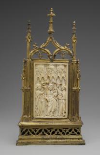 Panel or pax (?), 1 register, 3 paired arches across (frise d'arcatures) (Front)