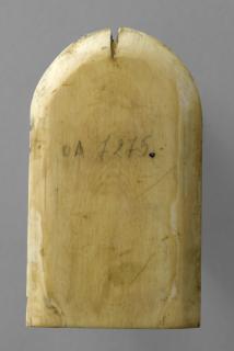 Rounded-top panel (fragment of a diptych), 1 register; reused as a pax (baiser de paix) (Back)