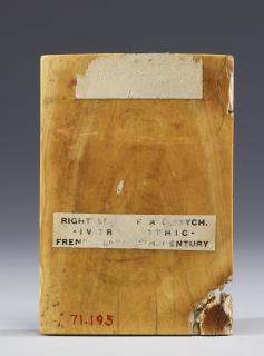 Wing, right (fragment of a diptych), 2 registers, 6 arches across (frise d'arcatures; colonnettes) (Back)