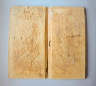 Diptych, 3 registers, 5 arches across (frise d'arcatures) (Back)