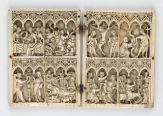 Diptych, 2 registers, 6 arches across (frise d'arcatures) (Front)