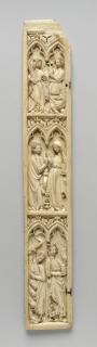 Panel (fragment of a polyptych or tabernacle), 3 registers, 2 arches across (frise d'arcatures) (Front)