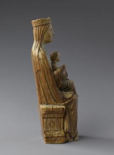 Statuette; Moussac Virgin and Child (Vierge à l'enfant de Moussac) (Side)