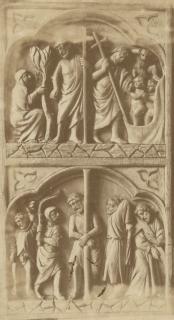 Diptych, 2 registers, 1 arch across (Wing, left)
