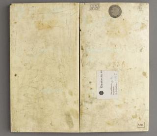 Diptych, 3 registers, bands of rosettes (décor de roses) (Back)