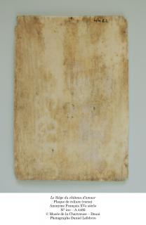 Panel, 1 register, frame of 10 lobes (possibly used as part of the binding of a book) (Back)