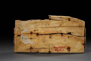 Panel (fragment of a casket: lid), 1 register (coffret) (Back)