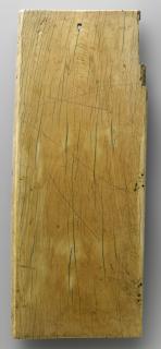 Wing, right (part of a diptych), 3 registers, bands of rosettes (décor de roses) (Back)
