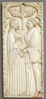 Panel (part of a casket), 1 register, 1 ogee arch across (plaquette; coffret) (Front)