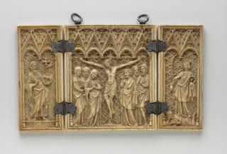 Triptych, 1 register, 2 and 6 arches across (plaquettes; colonnettes; frise d'arcatures) (Front)