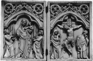 Diptych, 1 register, 1 arch across (plaquette) (Front)