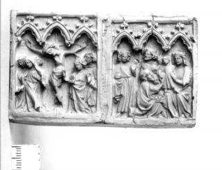 Diptych, 1 register, 3 arches across (plaquettes; frise d'arcatures) (CAST, front (wings swapped))