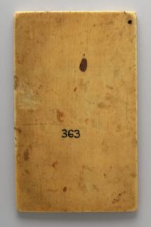 Writing tablet (tablettes à écrire), 1 register, 3 arches across (frise d'arcatures; plaquette) (Back)