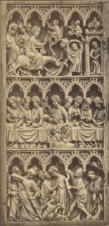 Diptych, 3 registers, 5 arches across (frise d'arcatures) (Wing, left)